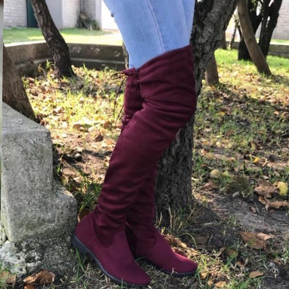 Flat Boots Over knee Wine color 🚨PRICE IS FIRM🚨 - Picture 4 of 7